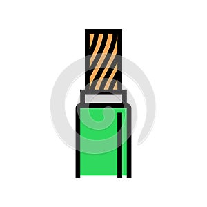 heat resistant flame retardant color icon vector illustration