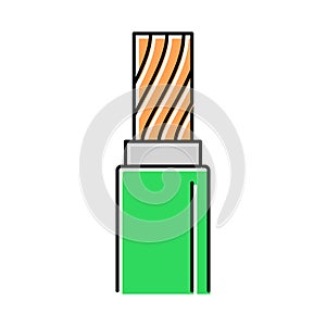 heat resistant flame retardant color icon vector illustration