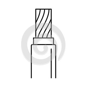 heat resistant flame retardant line icon vector illustration