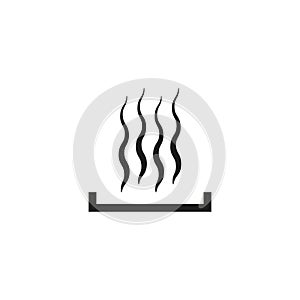 Heat sign. Heat wave of steam icon. Superheated icon. Steam symbol. Vector illustration. Eps 10.