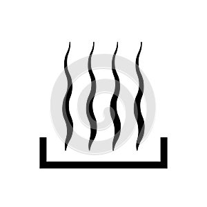 Heat sign, heat wave of steam, superheated steam symbol