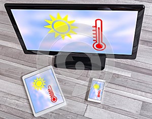 Heat wave concept on different devices