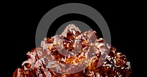 heated amethyst (citrine) druse 360° rotation in 4k