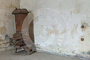 Heater boiler in the former Gestapo prison in Terezin.