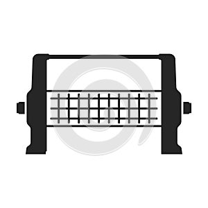 Heater electric vector black icon. Vector illustration heater electric on white background. Isolated black illustration