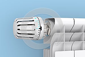 Heater thermostat on white background.  3D illustration