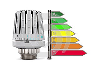 Heater thermostat on white background. Isolated 3D illustration