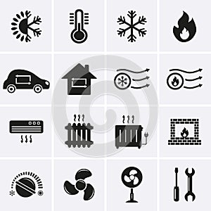 Heating and Cooling Icons