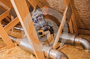 Heating and Cooling Technician Installing System Elements