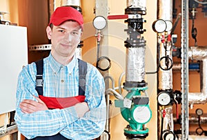 Heating engineer repairman