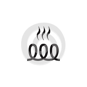 Heating icon symbol. Vector illustration on white background.