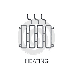 Heating linear icon. Modern outline Heating logo concept on whit