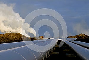 Heating pipes in Iceland