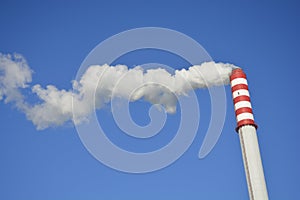 Heating plant chimney