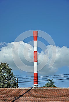 Heating plant and house roof