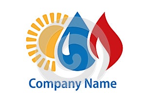 Heating Plumbing Plumber Business Logo