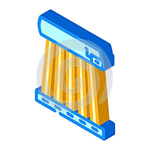 heating solar panel isometric icon vector illustration