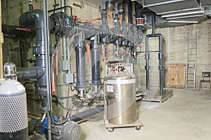 Heating system and valve equipment in a boiler