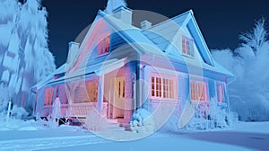 heating thermal image house