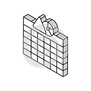 heatmap risk isometric icon vector illustration