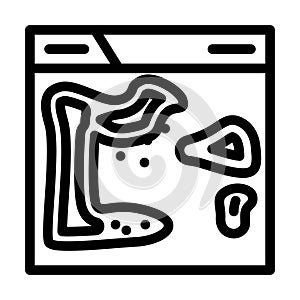 heatmap ux ui design line icon vector illustration