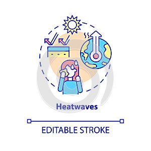 Heatwaves concept icon