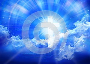 Heaven Cross Sky Religion Background