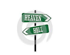 Heaven or Hell Arrow Sign