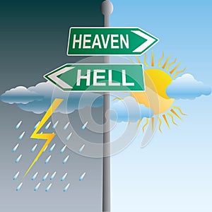 Heaven and Hell sign