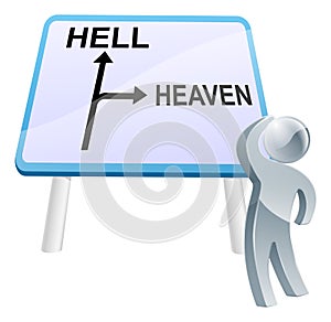 Heaven or hell sign