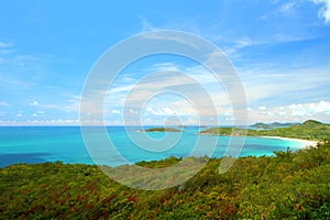 Heaven horizon of blue seascape at Samaesan in Thailand. photo