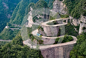 Heaven Linking Avenue on Tianmen Mountain, China