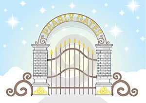 Heaven Pearly Gate vector photo