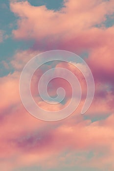 Heaven with pink clouds background image