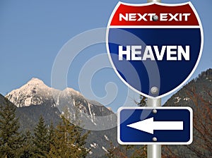 Heaven road sign