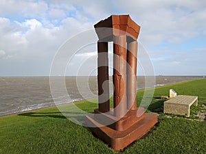 Heaven\'s gate (De Hemelpoort) marks the Noordkaap, the northernmost tip of the Netherlands mainland