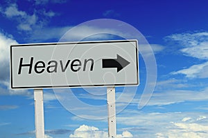 Heaven turn right sign