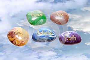 Heavenly affirmation stones