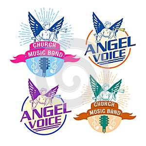 Heavenly Harmonies: Inspiring Christian Music Band Logos with Angelic Touch