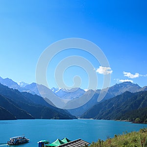 Heavenly lake with sightseeing cruises