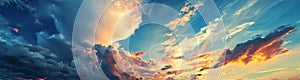 Heavenly Skies Abstract View Wallpaper and Design, Generative AI
