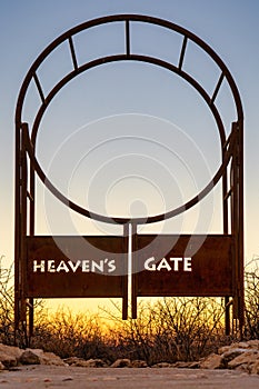 Heavens Gate knocking on Heavens door. Exit or entrance in and out photo