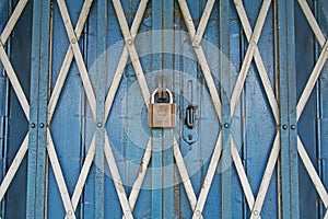 Heavily Secure and Locked Iron Shop Entrance