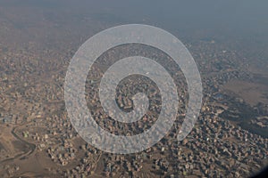 Heavy air pollution and smog, Kathmandu, Nepal