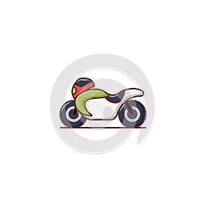 Heavy bike vector flat colour icon