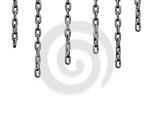 Heavy chain drooping parallel