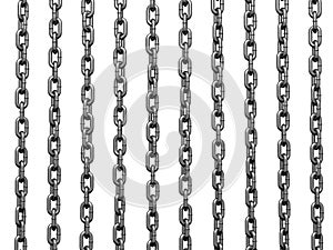 Heavy chain drooping parallel