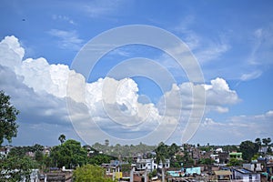 Heavy clouds over the city