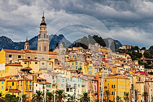 Heavy clouds over Menton