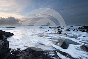 Heavy clouds over Reykjanes in Iceland